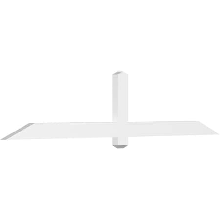 Ekena Millwork Eugene Architectural Grade PVC Gable Bracket, 84"W x 17 1/2"H x 2"D x 4"F, 5/12 Pitch GBP084X18X0204EUG00
